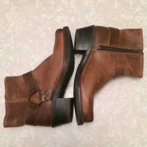 Frye Brown Leather Ankle Boots